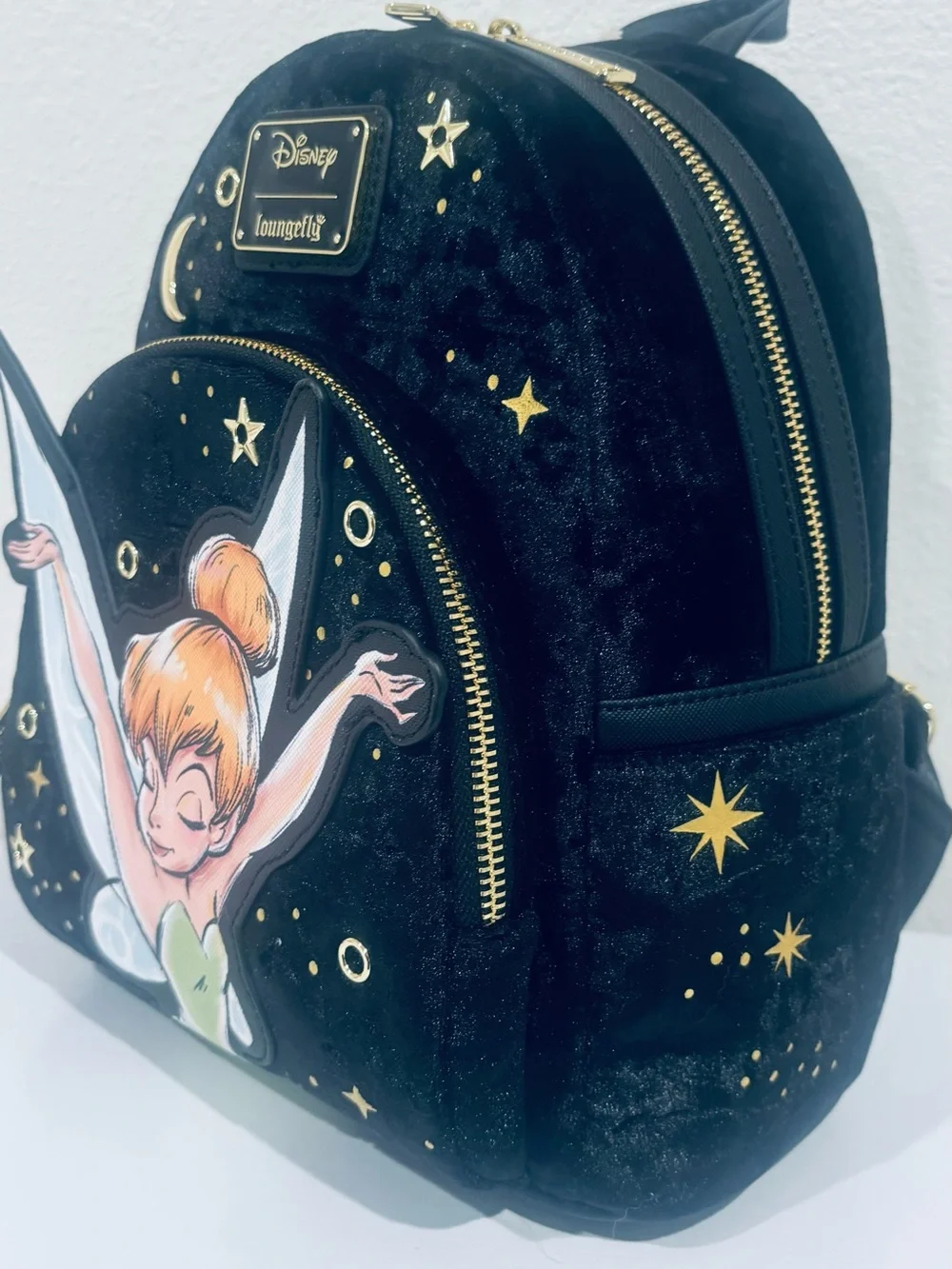 Loungefly Disney Tinker Bell Pixie Dust Velvet Mini Backpack